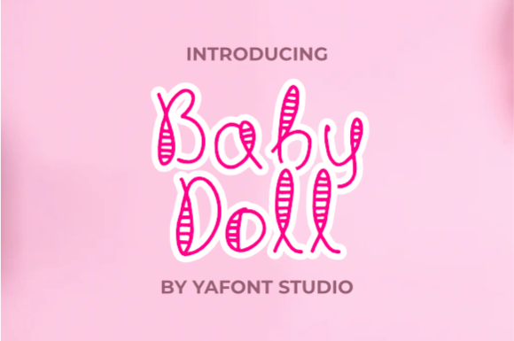 Baby Doll Font for Editorial Design and Content Creation