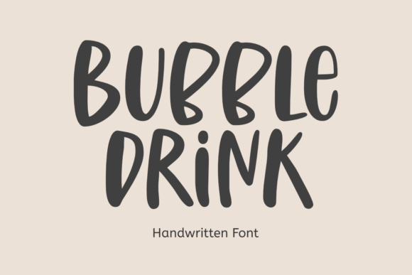 Bubble Drink Font for Web Design