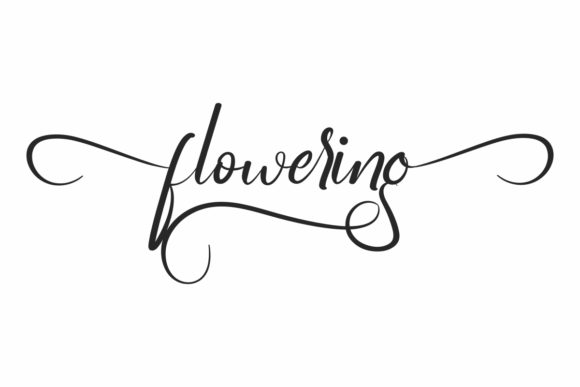 Flowering Font for Web Design: A Handwritten Touch in Digital Branding