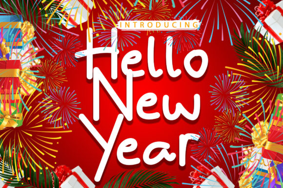 Hello New Year Font for Editorial Design