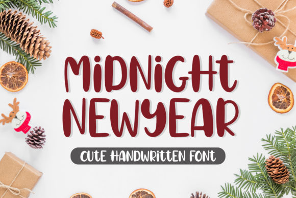 Midnight New Year Font for Editorial Design