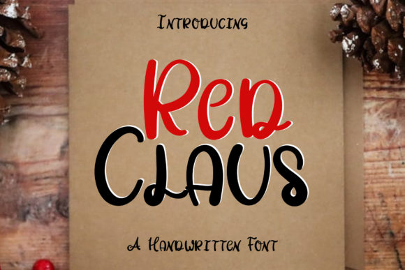 Red Claus Font for Holiday and Romantic Web Design