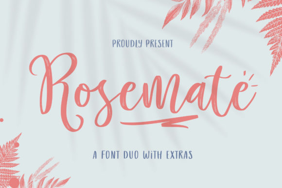 Rosemate Font for Handmade and Commercial Projects