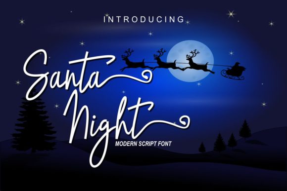 Santa Night Font for Festive Marketing and Branding