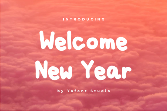Testing Welcome New Year Font in a Real Web Project